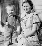 Nana and Dad, 9 months old
