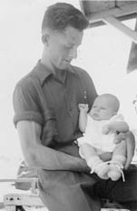 Papa with his newborn at 3 weeks old, 1941