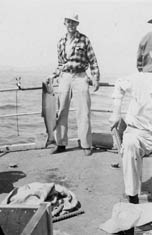 October 1952, 18 pound fish off Momac