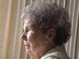 Nana, where she loves to be best: looking out her front window